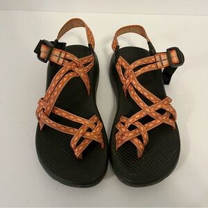 Chaco ZX/2 Buckle Orange Strappy Sports Outdoor Sandals Women's Size 8